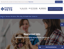 Tablet Screenshot of bearwoodvets.co.uk